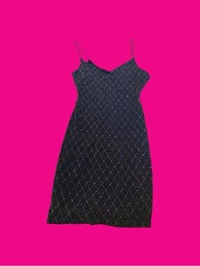 B. Smart Black Sequin Slip Mini Dress